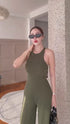 SIRINNN Sleeveless Long Cross Lace BackJumpsuits